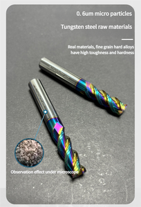 Frese in Carburo Rivestite di Diamante di Classe Iridio Personalizzate OEM/ODM, Utensili da Taglio a Quattro Scanalature Lavorati a CNC - Product Image 3