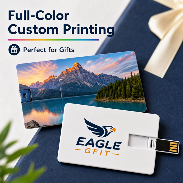 Wholesale Promotional Slim Business Credit Card Type-C USB 2.0 Flash Drive 512MB/1GB Custom Print Photo Card