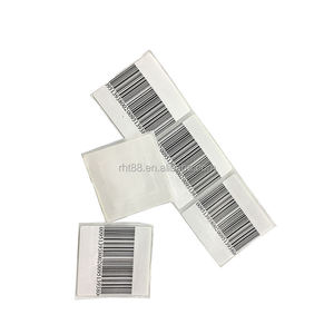 40*40mm RF Label <b>EAS</b> <b>System</b> 8.2mhz Soft Tag Super Alarm Sticker White Antitheft Security Label Tag with Barcode - Product Image 2