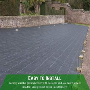 Toile de <span class=keywords><strong>paillage</strong></span> agricole anti-UV en PP noir tissé 100 g/m² pour le contrôle des mauvaises herbes - Product Image 5