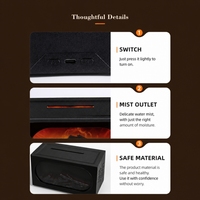 Diffuser Aroma Api Natal 140ml Usb Led Warna-warni Efek Api Unggun Realistis Diffuser Udara untuk Rumah Kamar Tidur