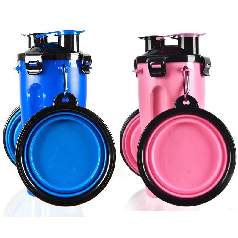 ถ้วยน้ำและเมล็ดพืช + ชามคู่