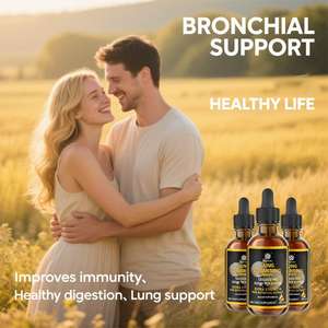 Gotas de limpieza pulmonar de fábrica, soporte de desintoxicación inmune, limpieza de pulmones respiratorios, suplementos de mullein - Product Image 3