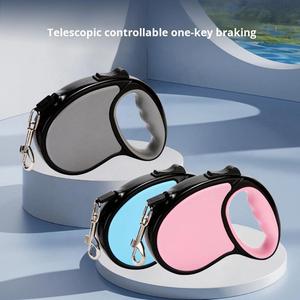 Laisse pour animaux de compagnie pour chiens de petite et moyenne taille, laisse rétractable automatique réglable en ABS, modèle 50, fabriquée dans le Zhejiang - Product Image 3