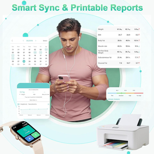Báscula Inteligente de Grasa Corporal con 8 Electrodos, Pantalla a Color, 58 Datos, IMC, Grasa Muscular y Visceral, Sincronización con APP, 24 Usuarios, Modo Sin Conexión, Bluetooth - Product Image 5
