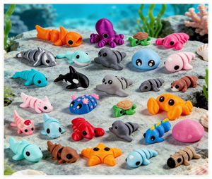 Set di Personaggi Cartoon Assortiti Personalizzati, Miniature Articolate Stampate in 3D, Giocattoli per Bambini, Antistress - Product Image 1