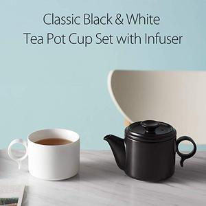 Set di teiera in ceramica 2021 OEM con infusore e tazza da 7.7 once, tè portatile per un Set con 8.5oz <span class=keywords><strong>Kung</strong></span> <span class=keywords><strong>Fu</strong></span> tè per tè sfuso o caffè - Product Image 2