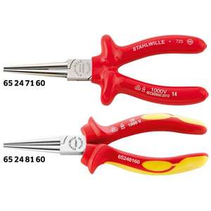 STAHLWILLE - 65247160 VDE round <b>nose</b> pliers, <b>long</b> - EAN 4018754036882 1000V INSULATED PLIERS AND CUTTERS INSULATED PLIERS - Product Image 1