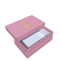 Emballage en carton rigide de luxe personnalisé de haute qualité avec couvercle amovible, boîtes cadeaux rigides avec doublure en satin de soie et col