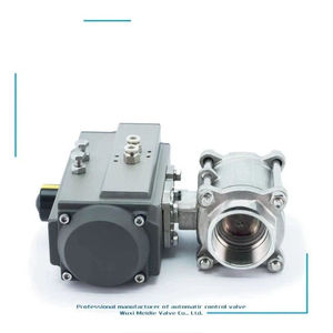 บอลวาล์วนิวเมติกสามทางสแตนเลส 304 รุ่น Q611F แบบเกลียว สำหรับควบคุมแก๊ส พอร์ต DN8 พร้อมข้อต่อแบบ Sanitary Quick Fitting - Product Image 6