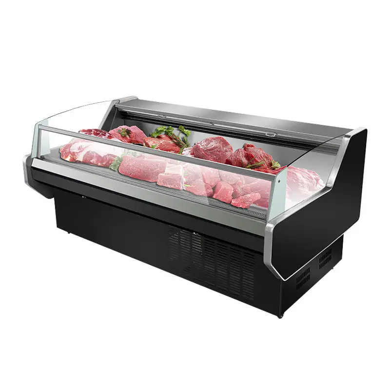 Fresh meat open display fridge Commercial Meat Freezer counter Refrigerator Showcase