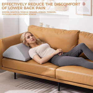 Almohada de Espuma Viscoelástica <span class=keywords><strong>para</strong></span> Rodilla, Soporte de Elevación de Piernas Postoperatorio, Funda Extraíble 100% Poliéster, Alivia <span class=keywords><strong>la</strong></span> Zona Lumbar - Product Image 3