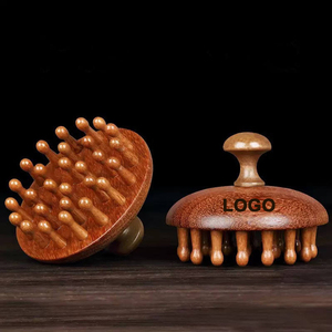 Custom Logo Wooden <b>Scalp</b> <b>Massager</b> Handheld Manual Easy Carry Detox Gentle Relax High Quality Safe - Product Image 1
