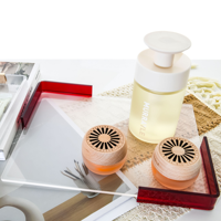 Plateau de service en acrylique transparent de luxe OEM pour chocolats, desserts et présentoirs d'aromathérapie