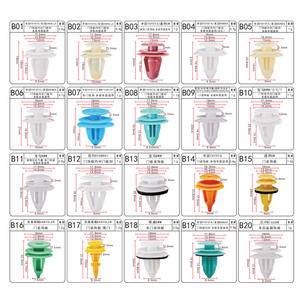 Accessoires automobiles Clips de voiture japonais Clips de retenue Plastique Type de poussée Nylon Clip de fixation automatique - Product Image 6