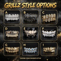 Oferta Especial: Grillz Brillantes de Moissanita 8 en 8, Plata 925, Joyería Personalizada con Apariencia de Diamante para Hip Hop, Streetwear y Baile