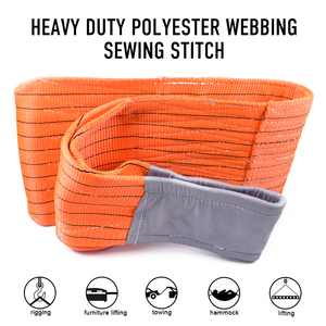 高強度ポリエステルウェビングスリング調整可能ヘビーデューティ10Tフラットリフティングベルト - Product Image 3