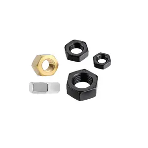 China Manufacturer Wholesale M2, M3 M4 M5 M6 M8 M10 M12 M14 M16 M18 stainless steel carbon steel Custom Copper Brass Hex Nuts/