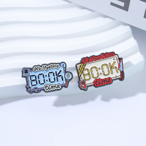 Broches de esmalte de la serie Mystery True Crime Book Time, con diseño de reloj y cinta de policía, de humor y terror, para mochila, solapa, joyería y regalos. - Product Image 3