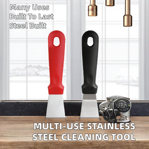 Spatule multifonctionnelle en acier inoxydable pour le nettoyage des cuisinières, des casseroles, des réfrigérateurs et des fours - Product Image 2