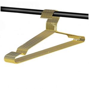 Perchas de Armario Promocionales de Acero Inoxidable Dorado con Bola, 45cm, Resistentes, con Serigrafía, para Ropa de Niños y Adultos - Product Image 3