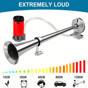 Bocina de Aire de Trompeta Simple de 17 Pulgadas, 12V, Aleación de Zinc, 150dB, para Camión, Auto, Tren, Motor - Product Image 4