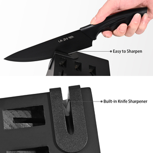 Ensembles <span class=keywords><strong>de</strong></span> blocs <span class=keywords><strong>de</strong></span> <span class=keywords><strong>couteaux</strong></span> en acier inoxydable à revêtement antiadhésif noir professionnel 15 pièces ensemble <span class=keywords><strong>de</strong></span> <span class=keywords><strong>couteaux</strong></span> <span class=keywords><strong>de</strong></span> cuisine avec ciseaux - Product Image 4