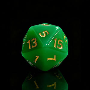 نرد D20 قابل للتخصيص مقاس 33 مم مصنوع من الراتنج بألوان متنوعة مناسب للعبة دنجنز آند دراجونز - Product Image 5
