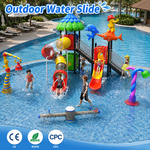 Équipement de jeux aquatiques extérieur avec toboggans en FRP pour parcs à thème et aires de jeux publiques - Product Image 2