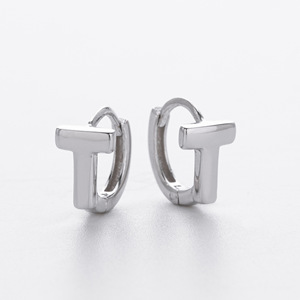 Pendientes de Oreja en Forma de T de Plata de Ley 925 SPJ al por Mayor, Chapados en Oro, Acabado Liso, Minimalistas, de Lujo, Sin Perforación, <span class=keywords><strong>para</strong></span> Mujer - Product Image 4