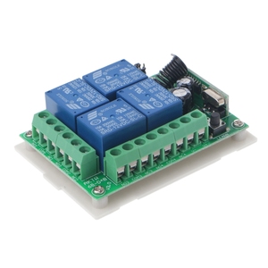 DC12V 4 canales 4 botones Universal inalámbrico <span class=keywords><strong>RF</strong></span> interruptores de control remoto relé 433MHz <span class=keywords><strong>RF</strong></span> transmisor y receptor - Product Image 5