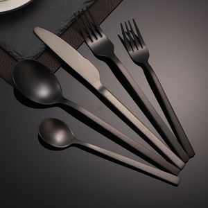 Ensemble de couverts Jiasida en acier inoxydable 5 pièces, manche épais doré, style luxueux pour hôtels - Product Image 4