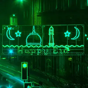 Happy EID Ramadan Lights Muslims LED Ramadan Kareem Motif Lights