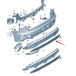 Pour <span class=keywords><strong>Audi</strong></span> <span class=keywords><strong>A3</strong></span> 2024 - Diffuseur de pare-chocs arrière OE 8Y480792569D 8YG807925A69D Sport Installation non destructive - Product Image 5