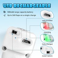 ZMaker 2025 Nouveau Jouet Intelligent Électrique Rechargeable en Peluche Battant d'Oiseau pour Chats, Jouet Interactif Moineau Activé par Contact