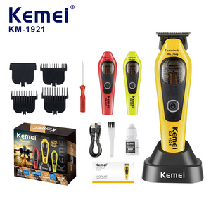 เครื่องตัดผมไฟฟ้า Kemei KM-1921 แบบชาร์จไฟได้ ใช้พลังงานจาก USB ความเร็วสูง 7000-9000 รอบต่อนาที สำหรับร้านเสริมสวย - Product Image 1