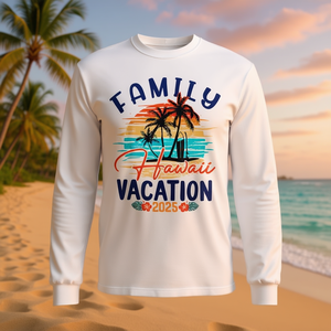 T-shirt à manches longues pour vacances en famille à Hawaï 2025 – Souvenir de voyage estival - Product Image 3