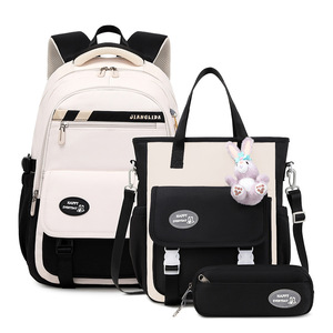 2025 nouvelle vente chaude à la mode multi-poches collège étudiant sac d'école grande capacité tendance unisexe Polyester voyage sac à dos - Product Image 4