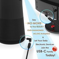 Adaptador USB 3.1 Tipo C Hembra a DC Macho, en Ángulo de 90 Grados, USB C a DC 5V 9V 12V, Emulador PD, Adaptador de Carga