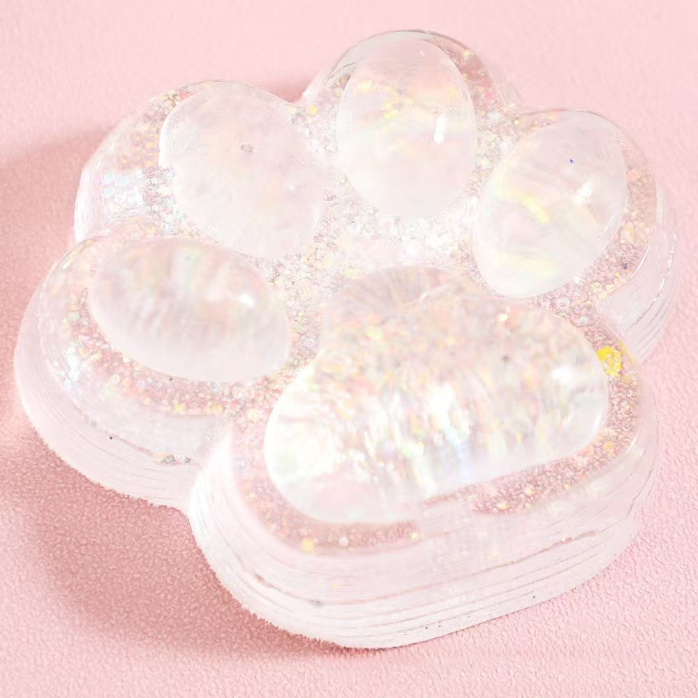 20543- กลิตเตอร์ลายอุ้งเท้าแมว [สีขาว]