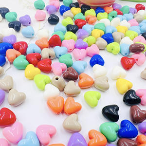 Cuentas Sueltas de Acrílico Lucite de 11 mm, Forma de Corazón de Melocotón, Orificio Recto, para Manualidades, Fabricación de Joyería, Cadena para Teléfono, Accesorios para Collares - Product Image 3