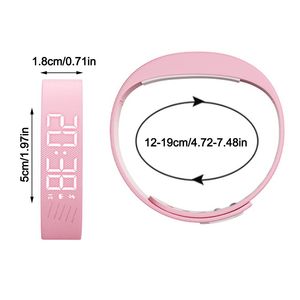 Reloj Despertador Digital LED con Alarma Ajustable y Antidespertador, Pulsera con Podómetro, Resistente al Agua y con Alarma Vibratoria - Product Image 6