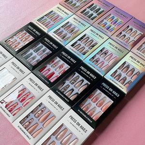 Naixi-manicura de <span class=keywords><strong>uñas</strong></span> postizas, manicura de <span class=keywords><strong>uñas</strong></span> postizas con forma de corazón y perlas, color rosa - Product Image 4