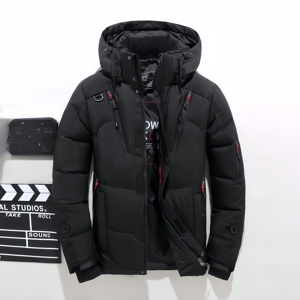 Biểu Tượng Tùy Chỉnh Người Đàn Ông Của Vịt Trắng Xuống Áo Khoác, Ấm Đội Mũ Trùm đầu Dày Pufferfish Áo Khoác, Người Đàn Ông Của Áo Giản Dị, Ấm Áp Canada Mùa Đông - Product Image 1