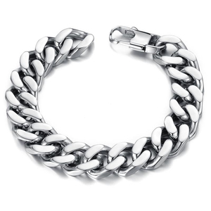 Collana o bracciale cubano 14mm per donne e uomini 10mm a maglie cubane 9 ''bracciale cubano accessori - Product Image 2