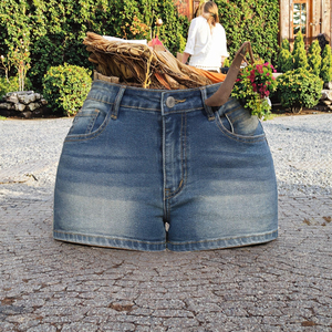 Của Phụ Nữ Giản Dị Sexy Thấp Eo Denim Quần Short Thoáng Khí Hot Quần Với Skinny Thẳng Phong Cách Cho Mùa Hè - Product Image 3