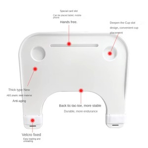 Fauteuil roulant Plateau à manger clair Table Conseil Hauteur réglable Hauteur accessible Accessoires de bureau Eatlap Holder Personnes âgées - Product Image 5