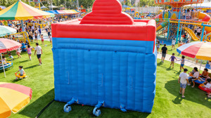 Château gonflable géant commercial avec toboggan, château sauteur Spiderman gonflable, toboggan sec en PVC 30x23x26.3FT, 40 personnes, 3 ans - Product Image 5