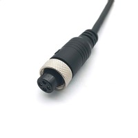 Car 4 Pin GX12 Male to Female AV Video Power Cord Aviation Plug Extension Cable