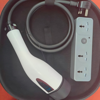 Nuevo Cargador Portátil para Vehículos Eléctricos Tipo 2 de 16A, Ajuste de Corriente de un Toque a 4 Velocidades, Cable de 5M, Resistente al Agua IP55 para Camping